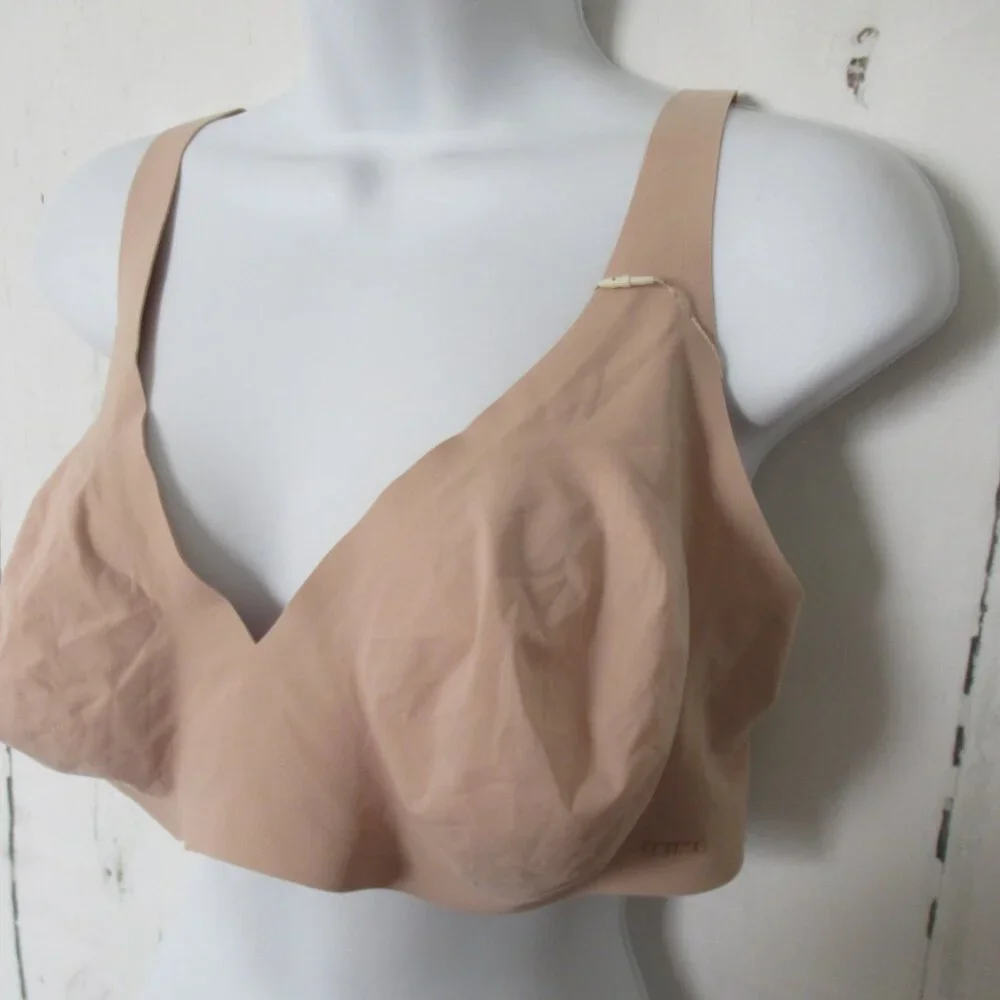 New Skims Bra 4X Mica Tan Plunge Naked Bralette Wire Free Back Closure Plus Size - Picture 5 of 8